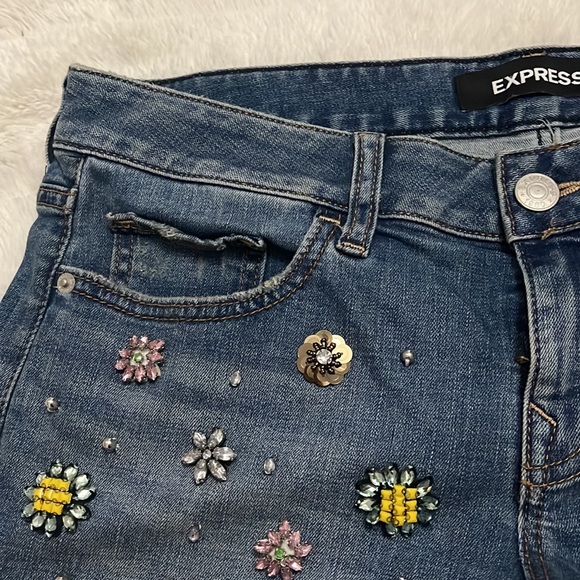 EXPRESS 💎Rhinestone Shorts ☀️ - Picture 3 of 4